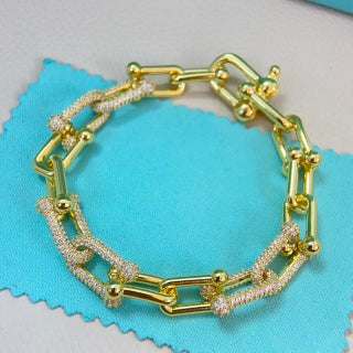 Tiffany U-Link Diamond-Set Bracelet (Six-Link)