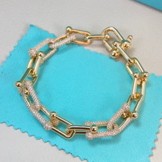 Tiffany U-Link Diamond-Set Bracelet (Six-Link)