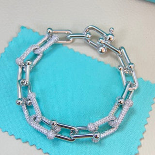 Tiffany U-Link Diamond-Set Bracelet (Six-Link)