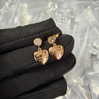 Tiffany Diamond Heart Drop Earrings