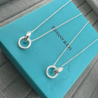 Tiffany 1837 Interlocking Double-Ring Necklace (High-Polish Finish)