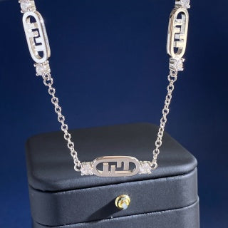 Fendi Alora FF Multi Link Chain Necklace