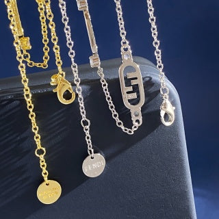 Fendi Alora FF Multi Link Chain Necklace