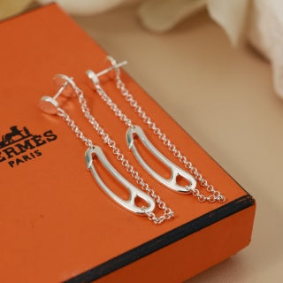 Hermès Lasso Chain Drop Earrings