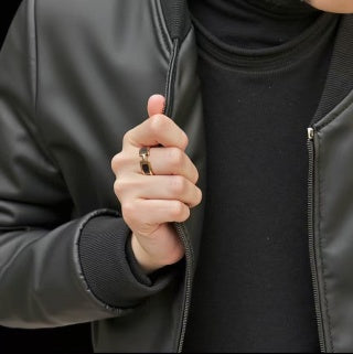 Hermès Collier de Chien Leather Inlay Ring