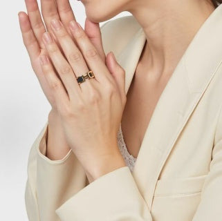 Hermès Collier de Chien Leather Inlay Ring