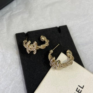 CHANEL Bellavienne Crystal Halo Drop Earrings