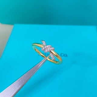 Tiffany Two-Tone Diamond Twist Ring