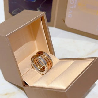 Bvlgari Rose Gold Spiral Ring – Elegant Luxury Jewelry
