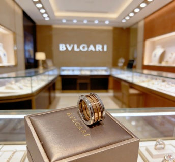 Bvlgari Rose Gold Spiral Ring – Elegant Luxury Jewelry