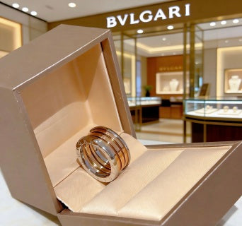Bvlgari Rose Gold Spiral Ring – Elegant Luxury Jewelry