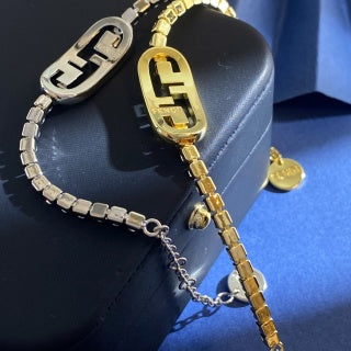 Fendi Valeria FF Crystal Link Bracelet