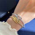Fendi Valeria FF Crystal Link Bracelet