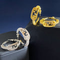 Fendi Celestia FF Pavé Hoop Earrings