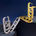 Fendi Celestia FF Pavé Drop Earrings