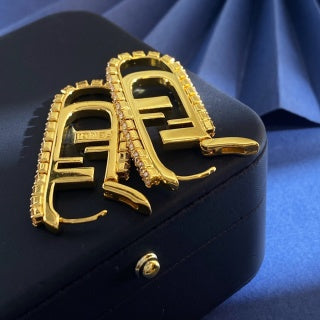 Fendi Celestia FF Pavé Drop Earrings