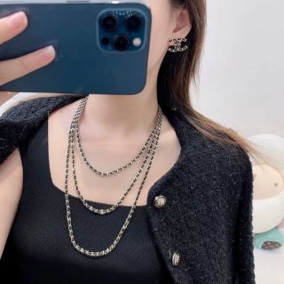CHANEL Valerine Woven Chain Layered Necklace