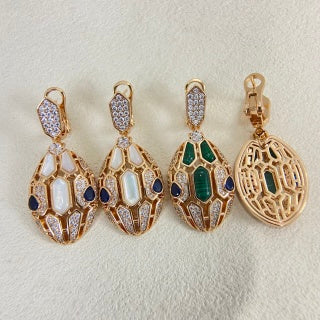 Bvlgari Emerald Statement Drop Earrings – Elegant Luxury Jewelry