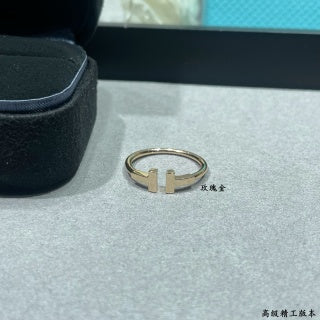Tiffany Double T Polished Ring