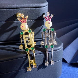 Fendi Bellini FF Royal Robot Brooch
