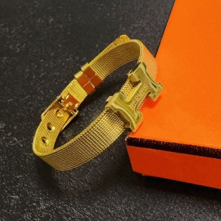 Hermès Clic H Mesh Chain Bracelet