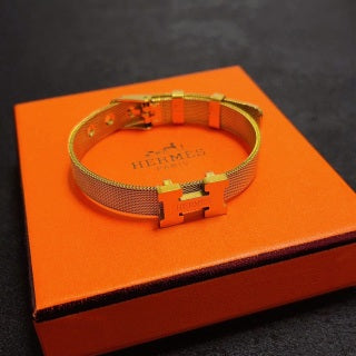 Hermès Clic H Mesh Chain Bracelet