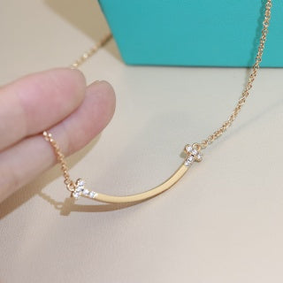 Tiffany T Smile Diamond Pendant Necklace – Elegant Luxury Jewelry