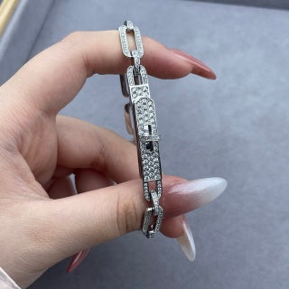 Hermès Éclat Pavé Chain Link Bracelet