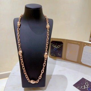 Bvlgari Rose Gold Link Chain Necklace – Elegant Luxury Jewelry