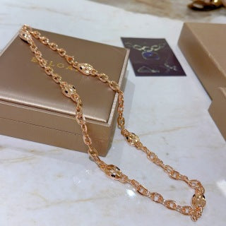 Bvlgari Rose Gold Link Chain Necklace – Elegant Luxury Jewelry