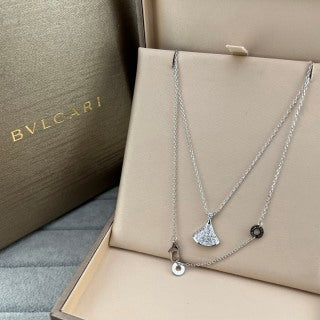 Bvlgari Crystal Fan Pendant Necklace – Elegant Luxury Jewelry