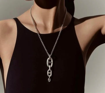Hermès Chaine d’Ancre Long Link Pendant Necklace