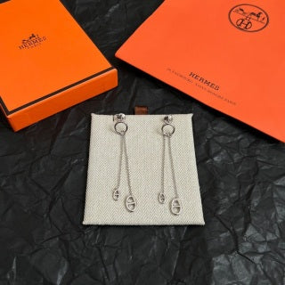 Hermès Chaine d’Ancre Long Drop Link Earrings