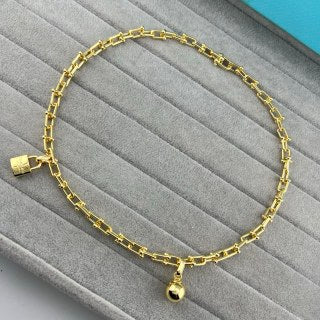 Tiffany Large Bead Lock & Double-U Horseshoe Necklace