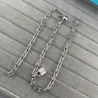 Tiffany Large Bead Lock & Double-U Horseshoe Necklace
