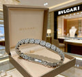 Bvlgari White Gold Crystal Tennis Bracelet – Elegant Luxury Jewelry