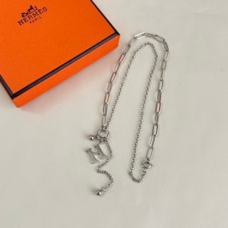 Hermès H Link Charm Pendant Necklace