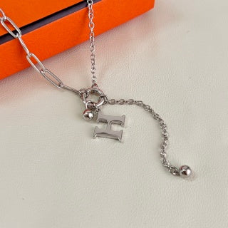 Hermès H Link Charm Pendant Necklace