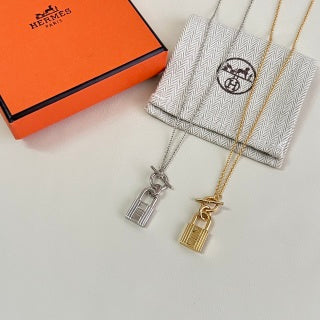 Hermès Kelly Mini Padlock Pendant Necklace