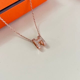 Hermès Mini Kelly Lock Pavé Pendant Necklace