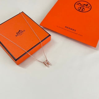 Hermès Mini Kelly Lock Pavé Pendant Necklace