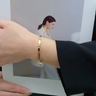 Tiffany & Co. Engraved Letter Narrow Bangle