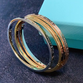Tiffany & Co. Engraved Letter Narrow Bangle