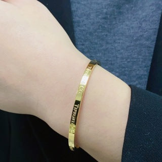 Tiffany & Co. Engraved Letter Narrow Bangle