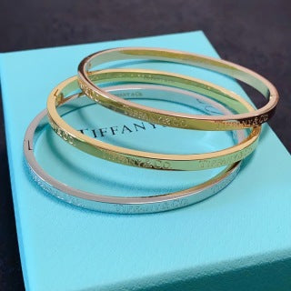 Tiffany & Co. Engraved Letter Narrow Bangle