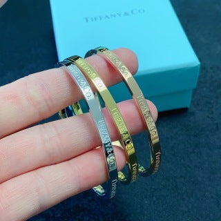 Tiffany & Co. Engraved Letter Narrow Bangle