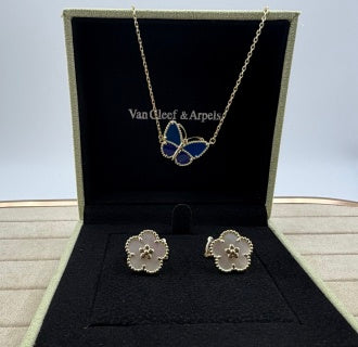 Van Cleef & Arpels Sapphire Butterfly Pendant Necklace