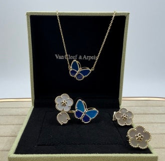 Van Cleef & Arpels Sapphire Butterfly Pendant Necklace