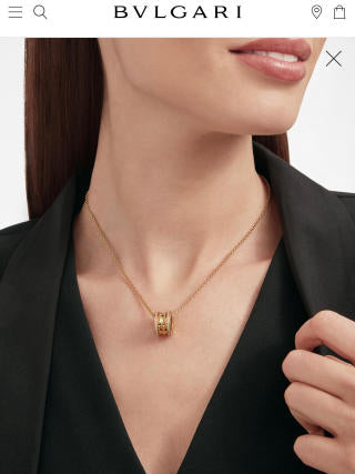 Bvlgari Gold Double Circle Pendant Necklace – Elegant Luxury Jewelry