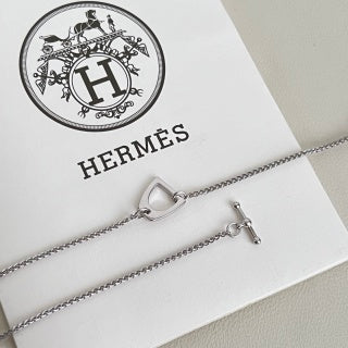 Hermès Mini Pop H Silver Enamel Pendant Necklace